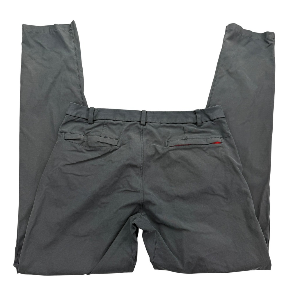 Lululemon Pants Mens 34 X 36 Gray Chino Slim Microfiber Stretch Travel Pockets